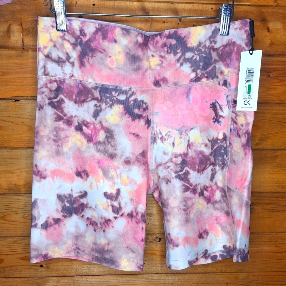 ❤️ NWT Calvin Klein Women's Tie-Dye Shorts - Pink and Purple Size L